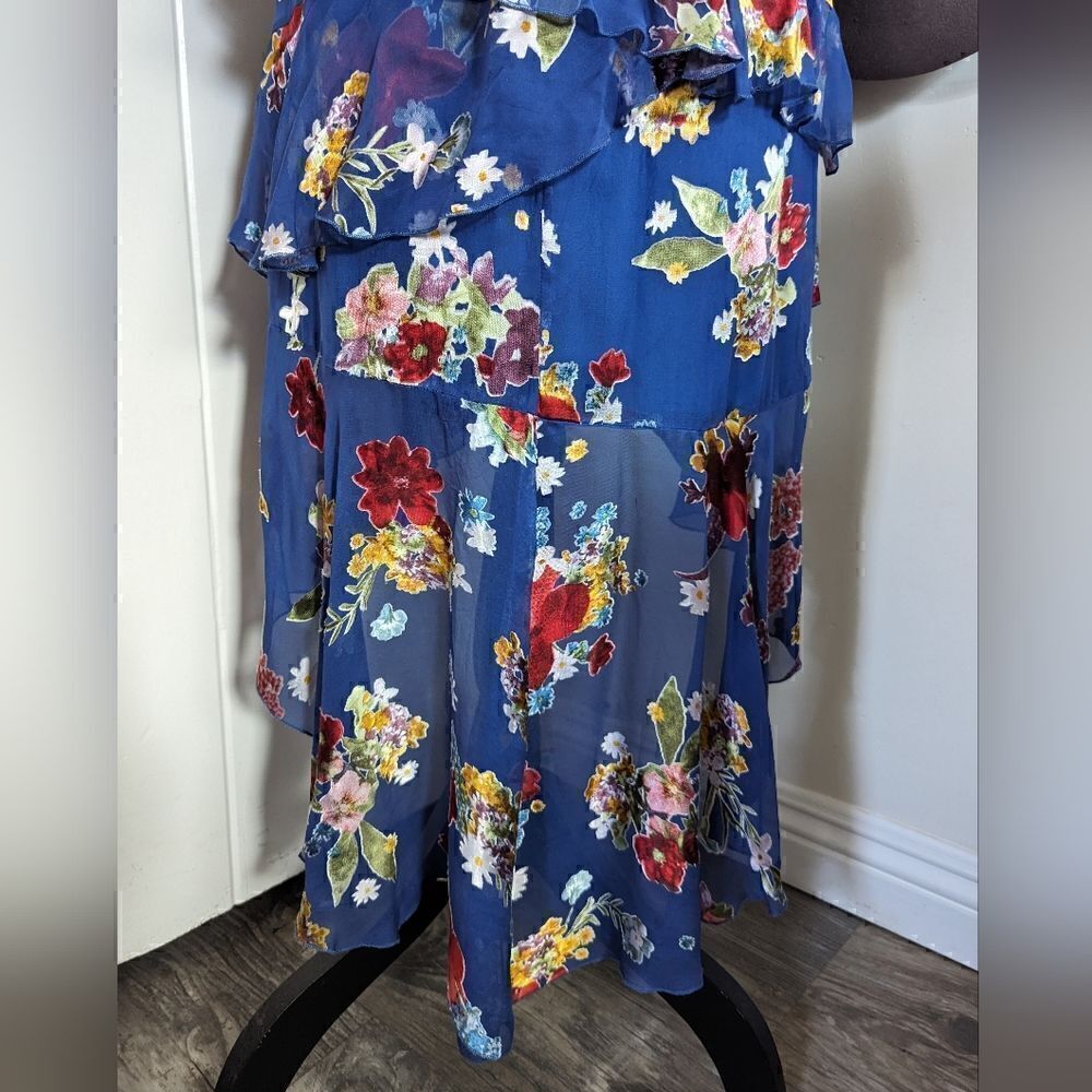 Alice + Olivia Floral Tiered Ruffle Skirt 2 Coquette Girl Fairy Coastal - Picture 9 of 9